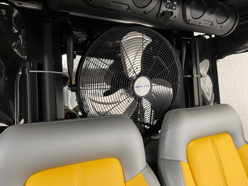Fan on Golf Cart