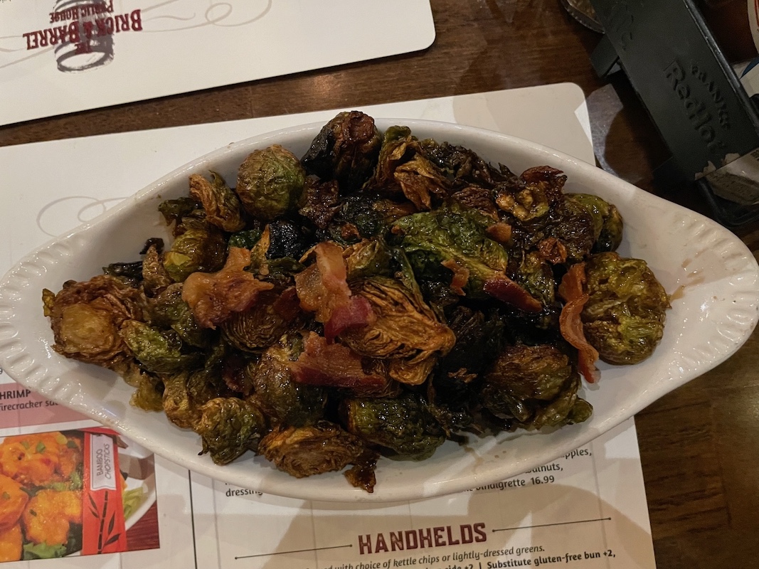Crispy Brussels sprouts with bacon at Brick and Barrel Leesburg
