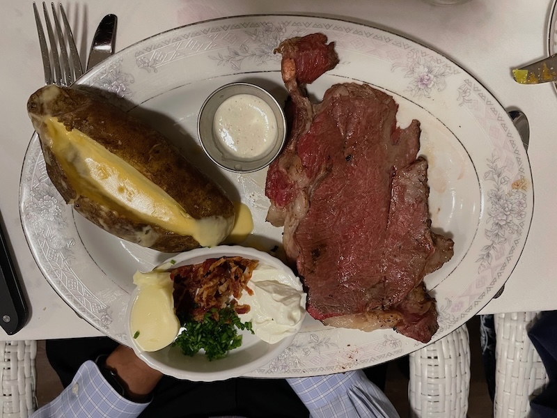 Prime rib dinner at The Rose Plantation Leesburg