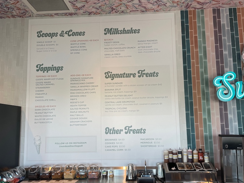 sundaze menu