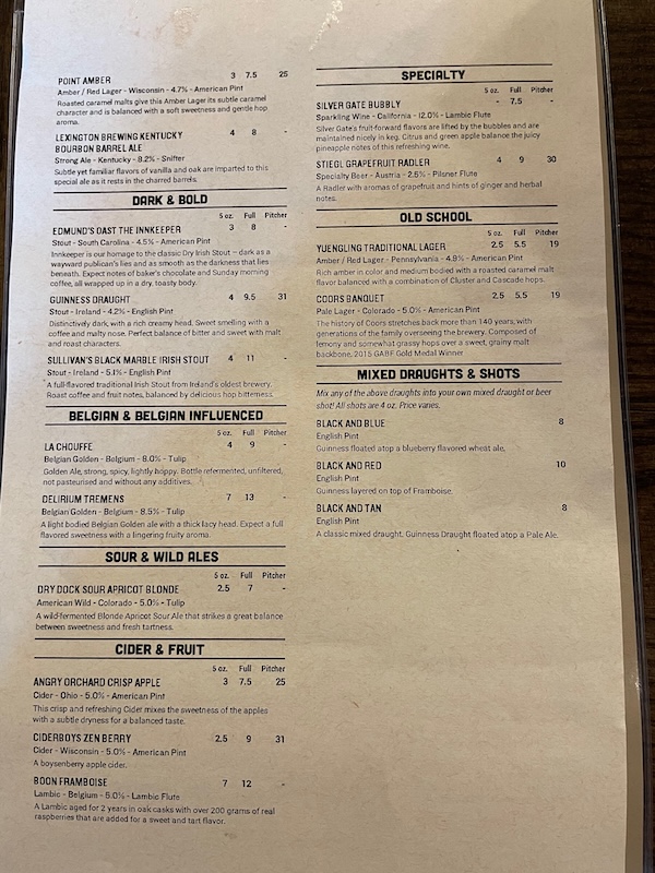 world of beer menu beer 2 1